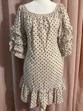 Polka Dot Ruffle Babydoll Dress Chic Coquette